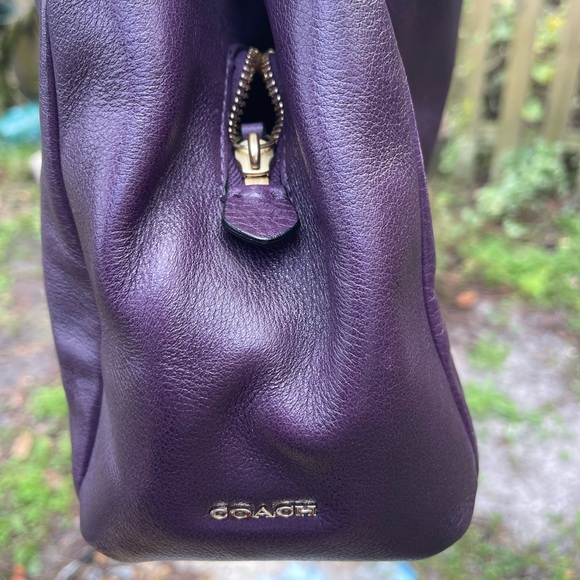 Coach Madison Phoebe purple pebbled leather Hobo satchel Bag - Picture 7 of 15